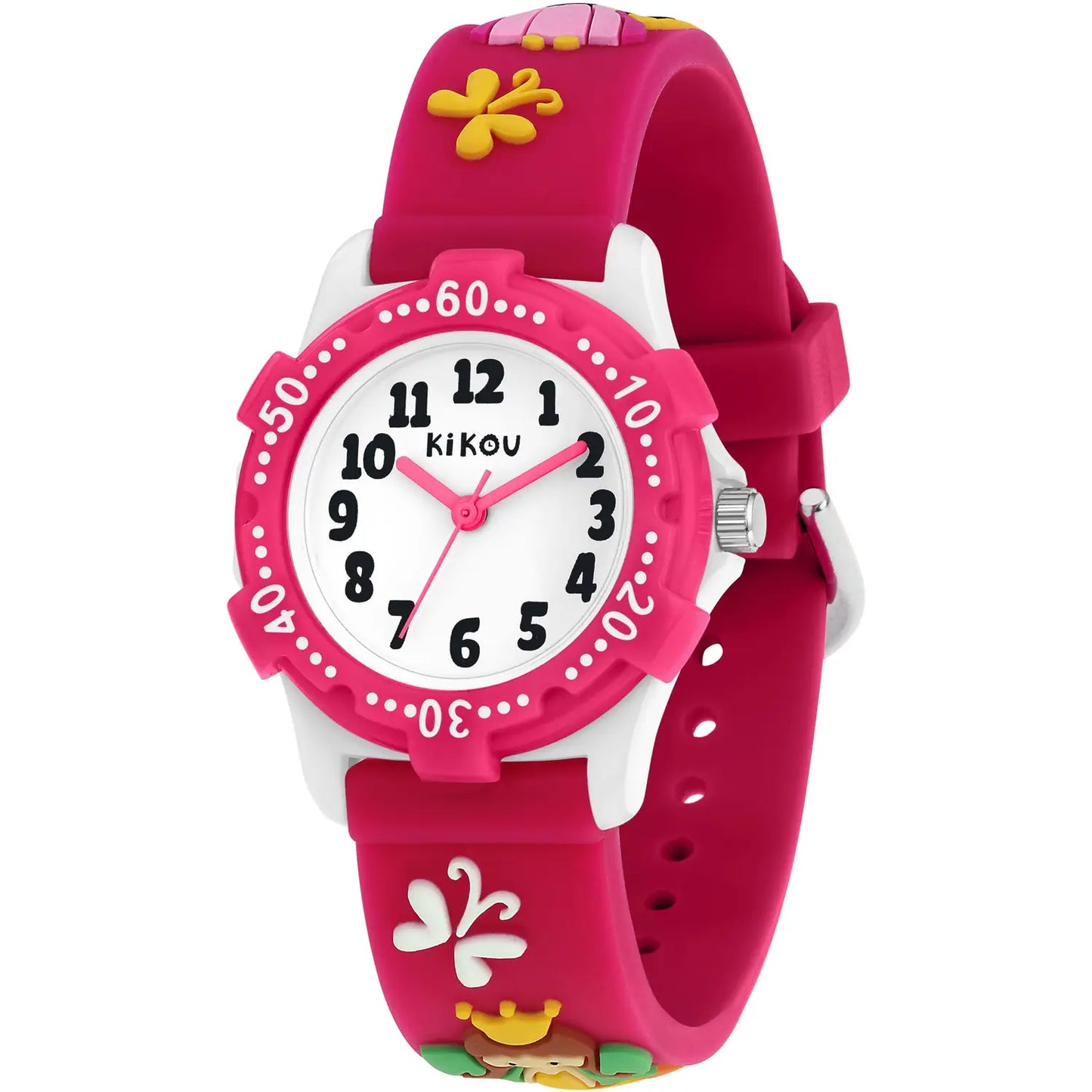 Kids Plastic Strap Kikou Princess and Butterfly Watch