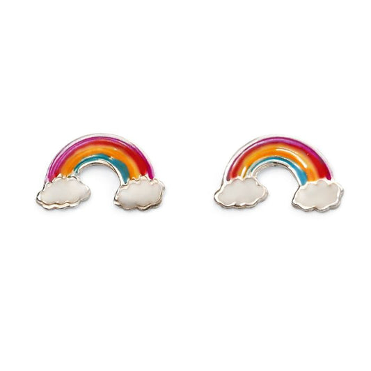 Sterling Silver Kids Multicoloured Rainbow Earrings