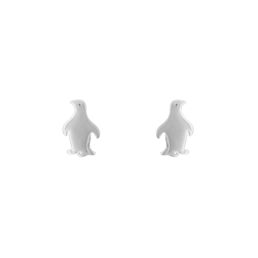 Sterling Silver Kids Penguin Stud Earrings