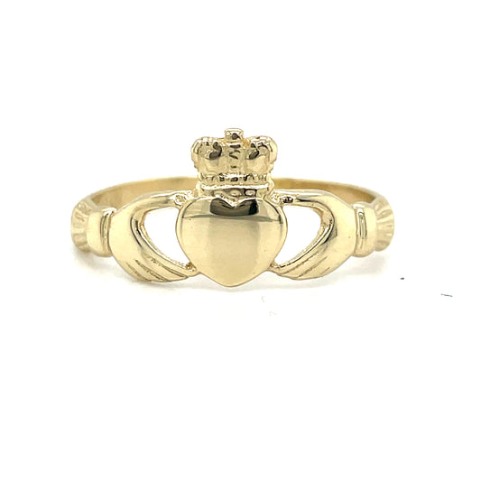 9CT PLAIN CLADDAGH RING