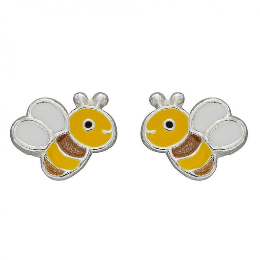 Sterling Silver Kids Bumblebee Earrings
