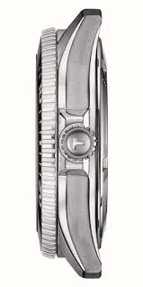 Gents Stainless Steel Tissot Seastar Powermatic With Blue Dial and Date
