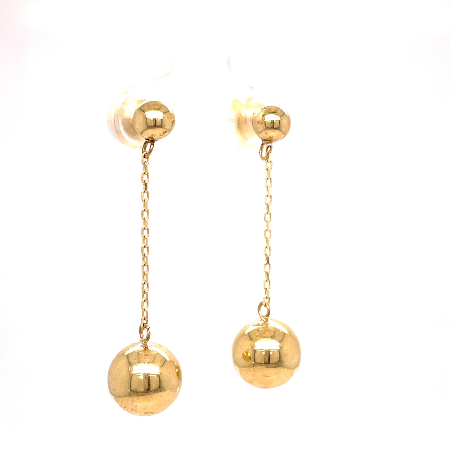 9ct Yellow Gold Ball Drop Earrings