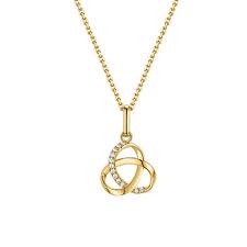 9ct Cubic Zirconia and Polished Open Knot Necklet