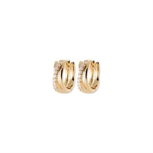 Burren 18ct Wrapped in Desire Gold Plated Cubic Zirconia Twist Hoop