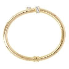 Bronzallure Gold Plated Wrap Bangle with CZ Detail