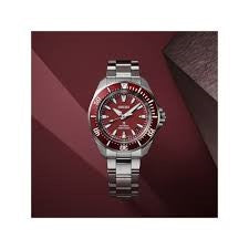 Seiko Prospex 4R Red Samurai Diver Stainless Steel Bracelet Automatic Watch