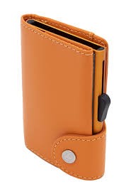 C-Secure Leather Wallet In Orange Lilium