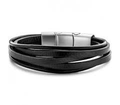 Frank 1967 5 Layer Black Leather Armband