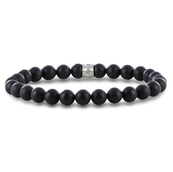 Frank 1967 Beaded Black Agate Bracelet