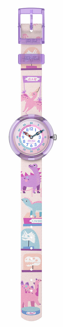Flik Flak Dinology Pink and Purple Watch