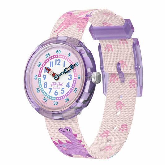 Flik Flak Dinology Pink and Purple Watch