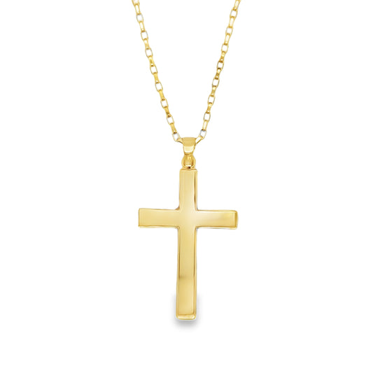 9ct Plain Polished Cross 27x17mm 0.8g