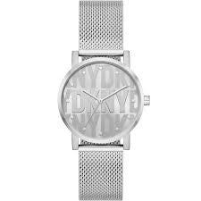 Ladies Stainless Steel DKNY Soho Meche Strap Watch With Logo Dial