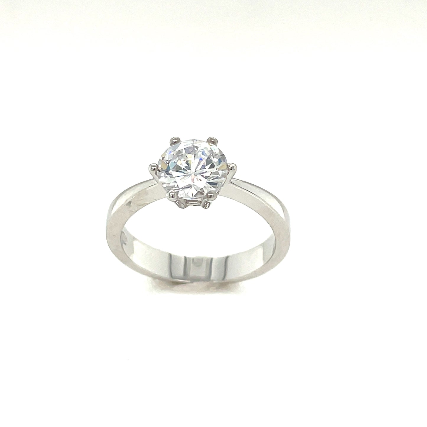 Sil Ring Cz Sol Claw