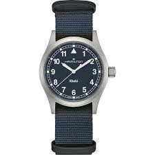 Gents Stainless Steel Hamilton Khaki Field Blue 38mm Quartz Watch