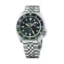 Gents Stainless Steel Seiko 5 Sports Green Automatic Watch