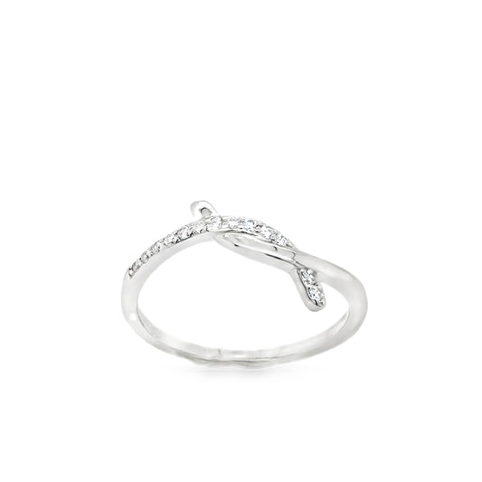 Sterling Silver Crossover CZ