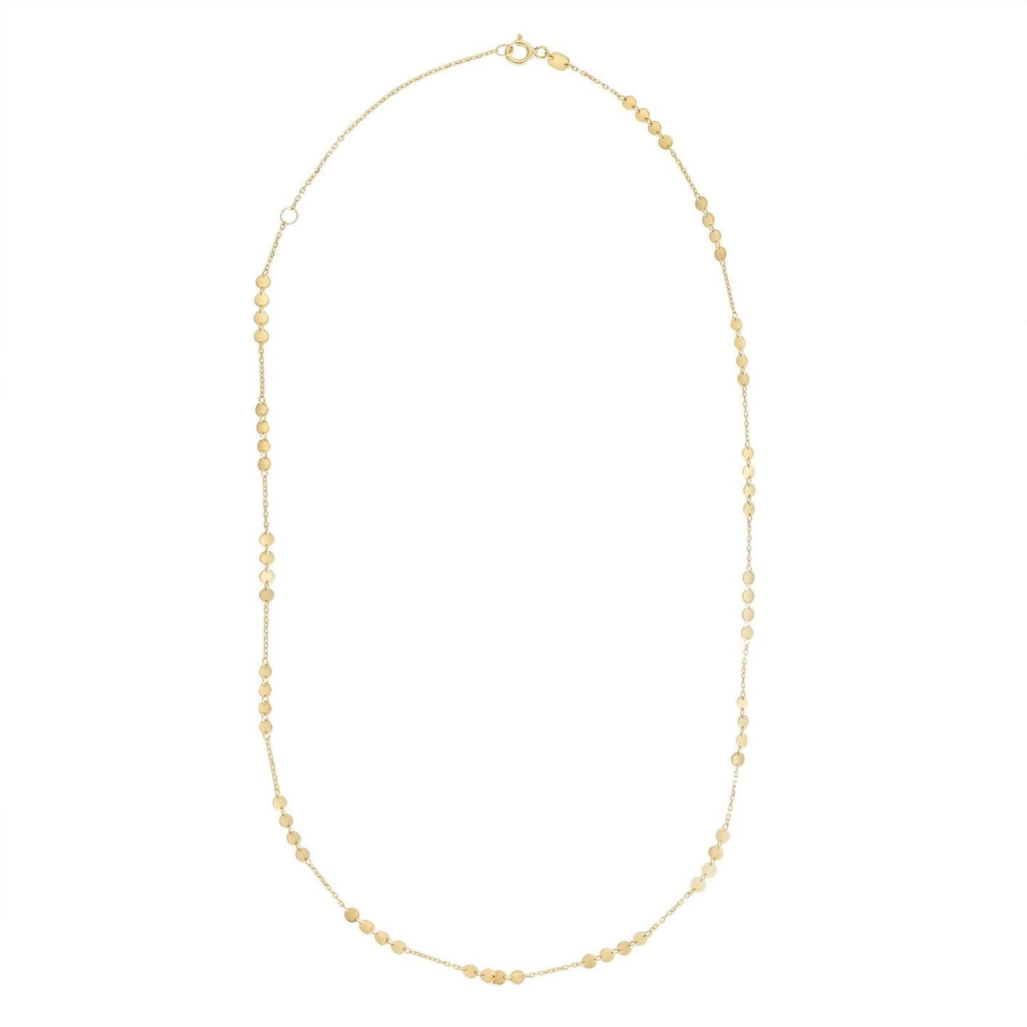 9ct Polished Multi Disk Link Necklet