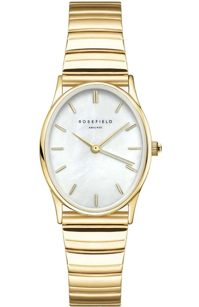 Ladies Rosefield Oval Pearl Gold Mother of Pearl Dial