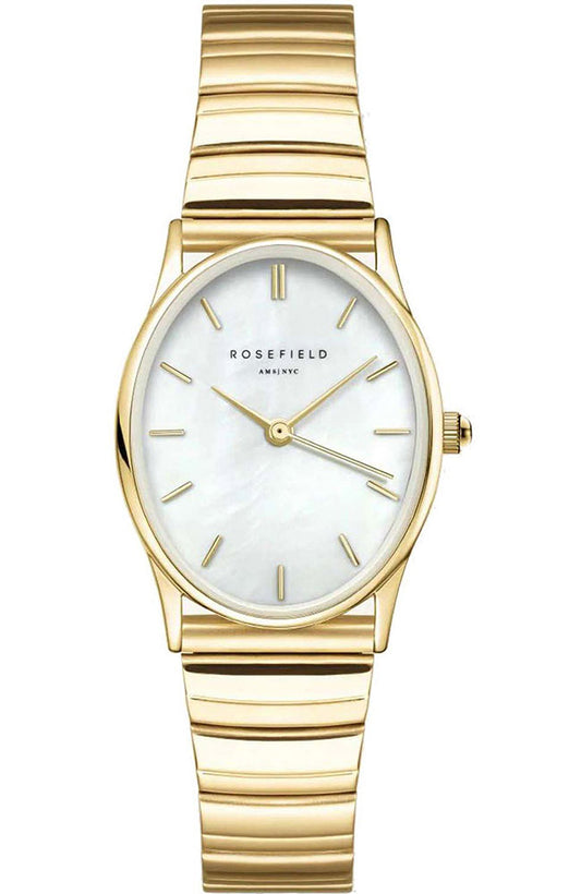 Ladies Rosefield Oval Pearl Gold Mother of Pearl Dial