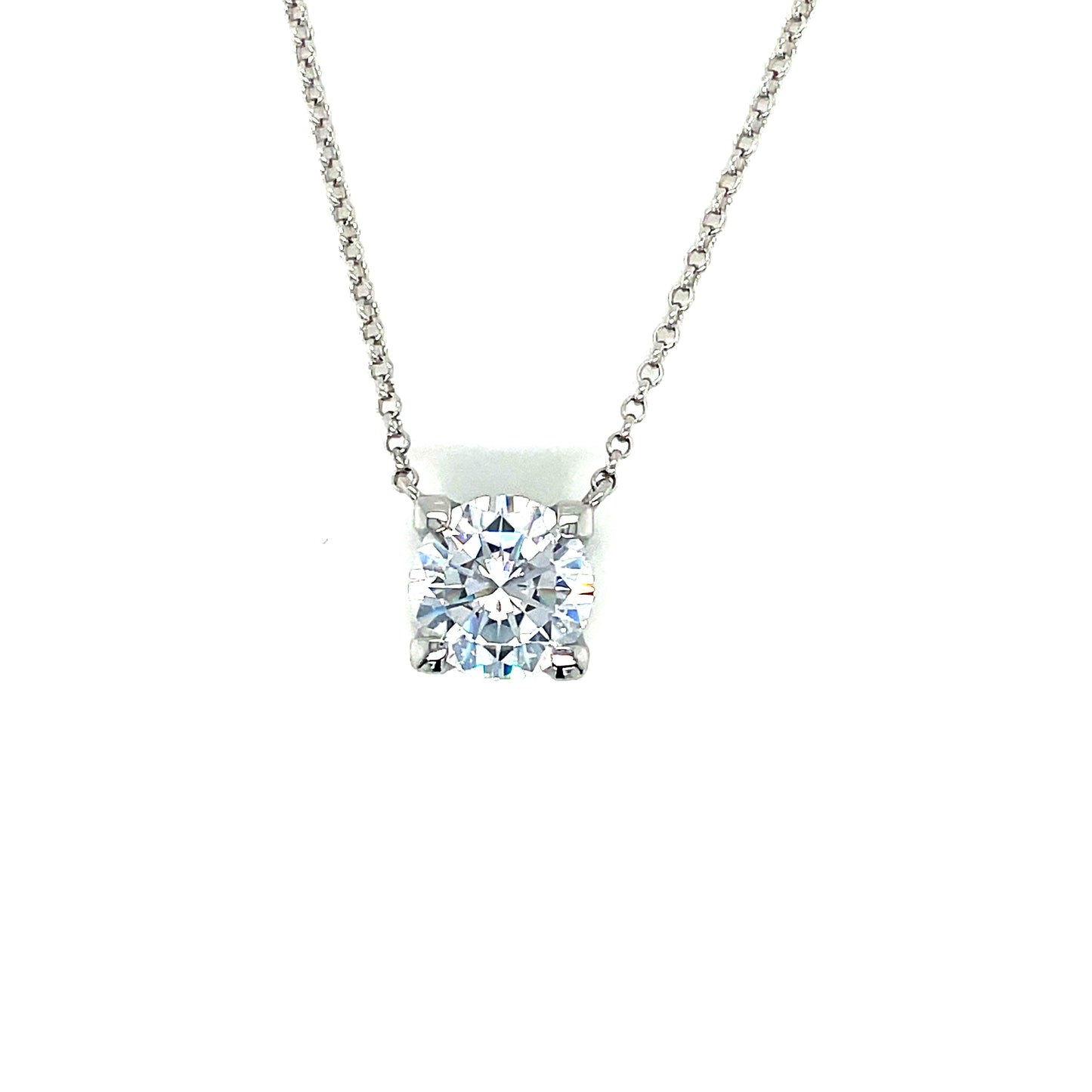 Sterling Silver10mm Cubic Zirconia Necklet