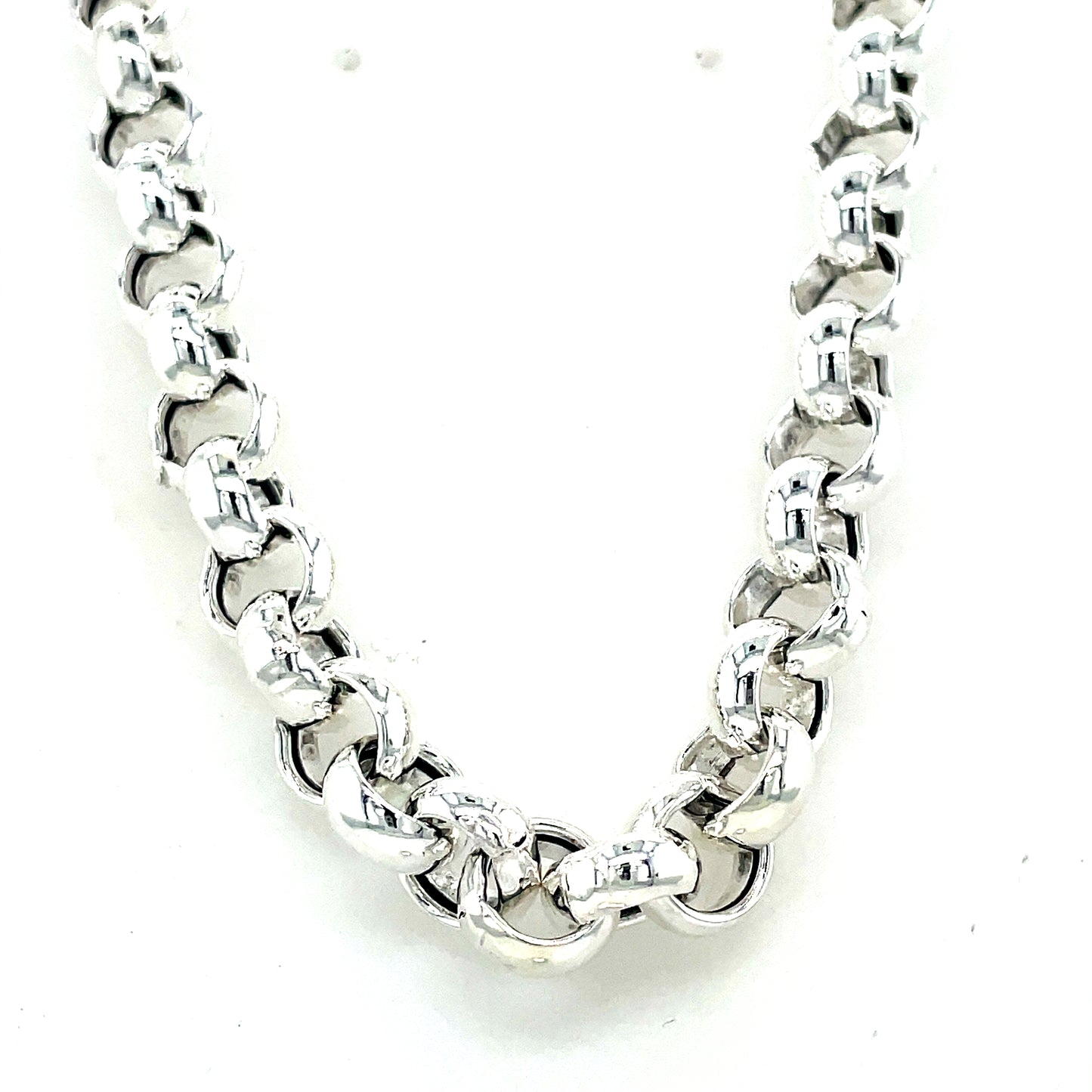 Sterling Silver Polished Heavy Extra Large Belcher Necklet