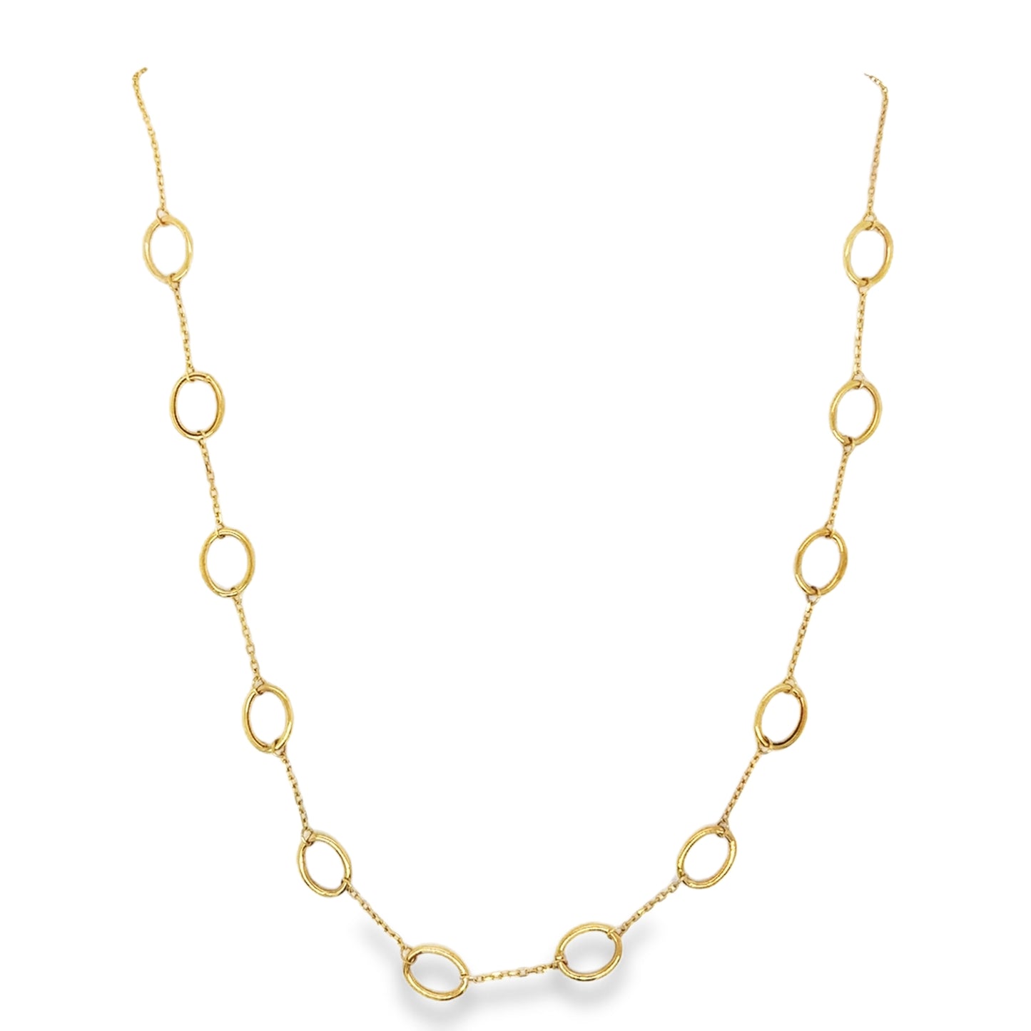 9ct 12 Open Circle Necklet