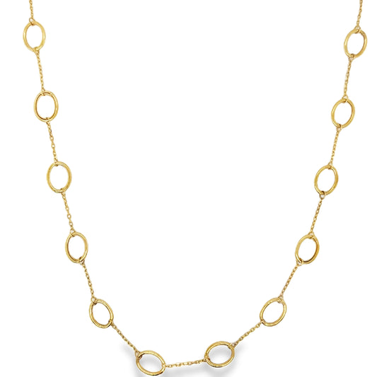 9ct 12 Open Circle Necklet
