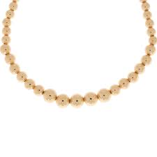 Burren 18ct Gold Plated Disco Doll Graduated Ball Necklet