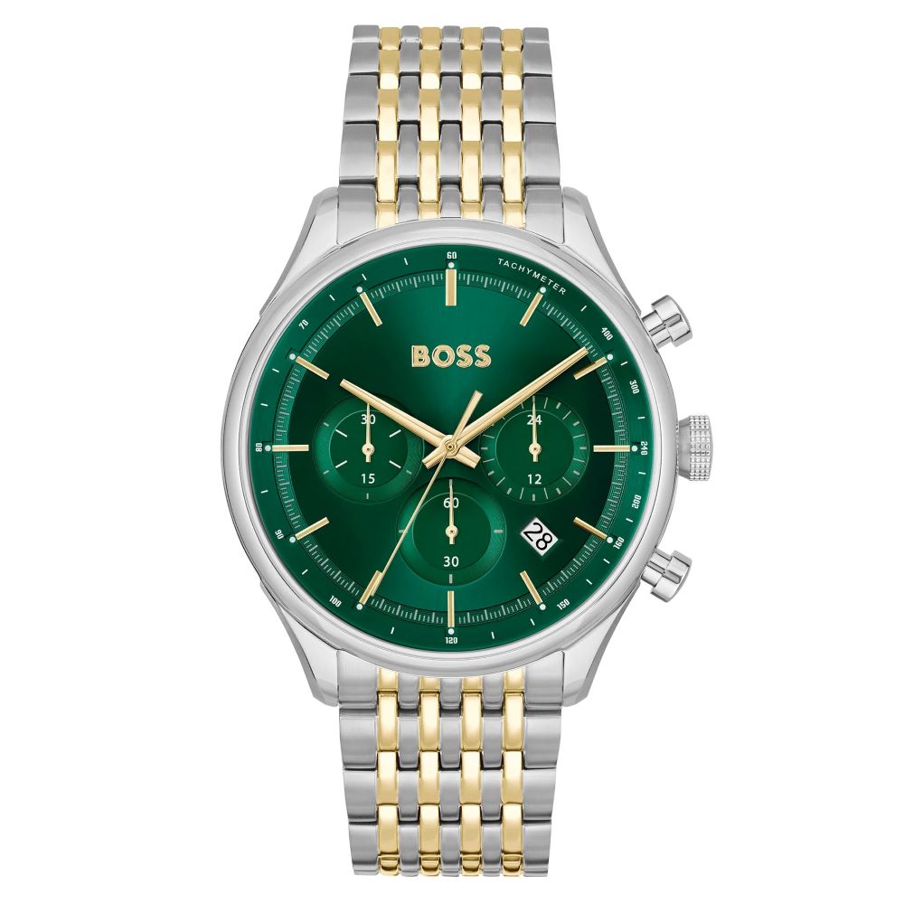 Gents Hugo Boss Gregor Chronograph Green Dial Watch