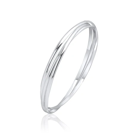 Sterling Silver 2.5mm Russian Court Bangle