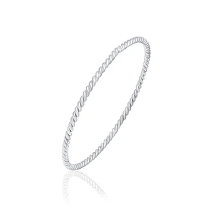 Sterling Silver 3mm Rope Twist Bangle