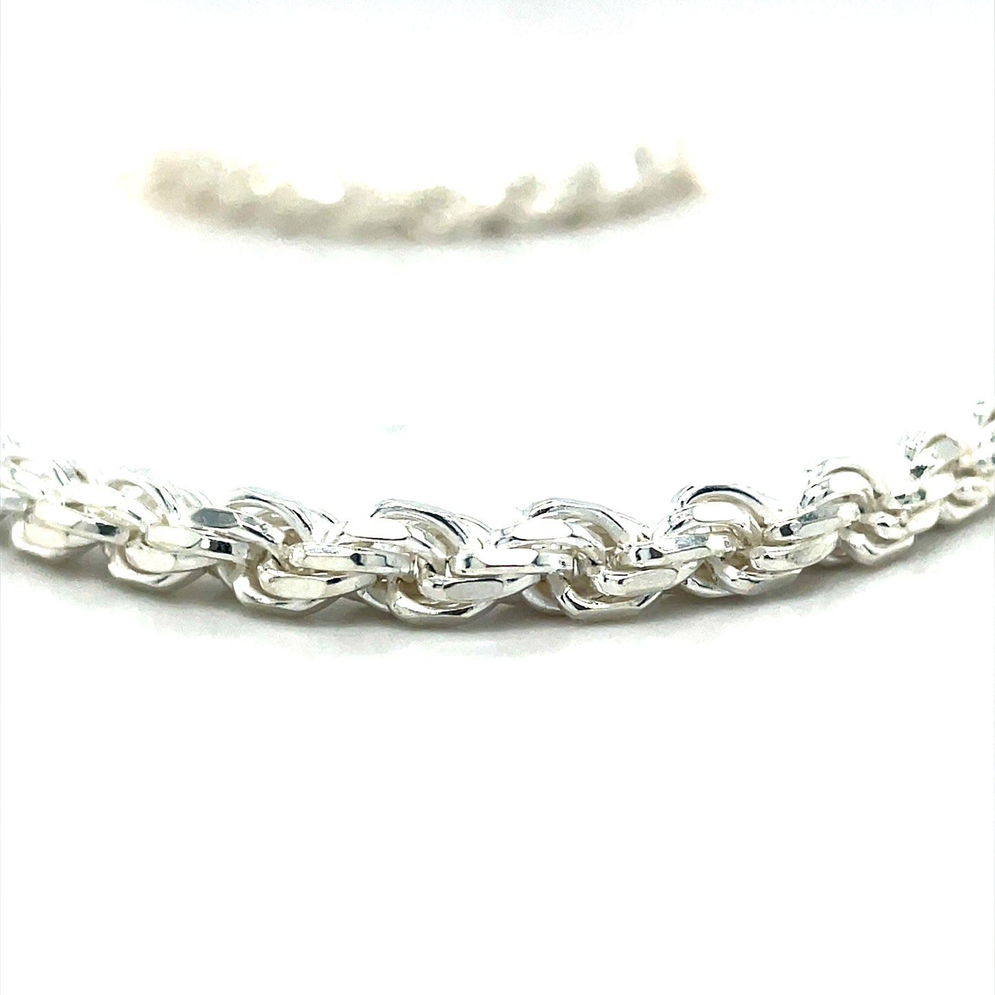 Sterling Silver 20' Rope Twist Necklet