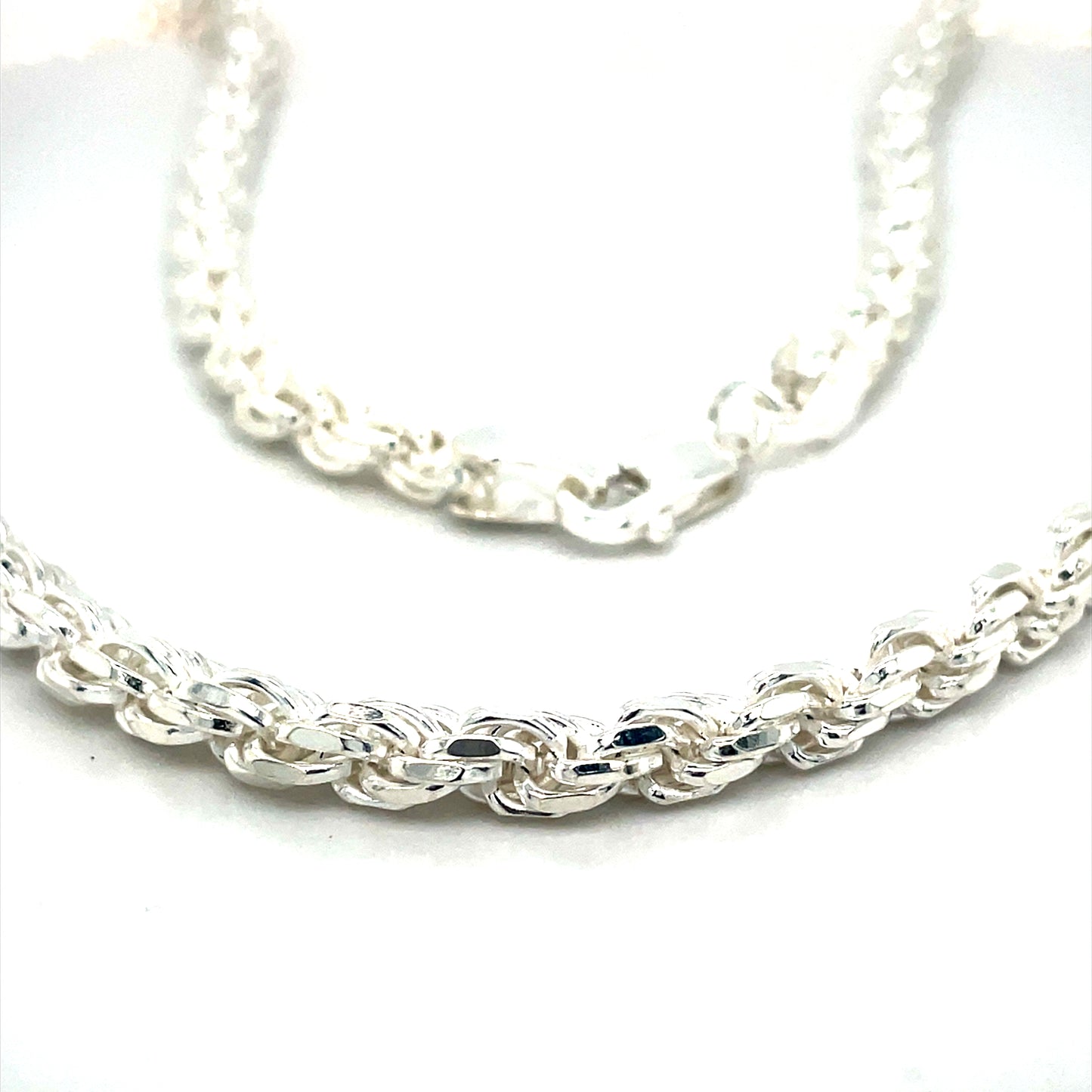 Sterling Silver 20' Rope Twist Necklet