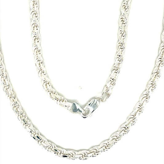 Sterling Silver 20' Rope Twist Necklet