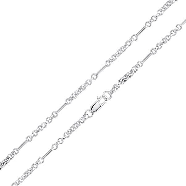 Sterling Silver Blecher & Long Link 7.5' Bracelet