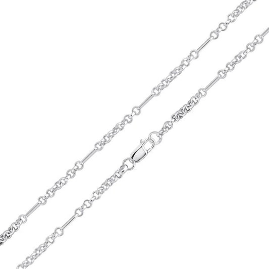 Sterling Silver Blecher & Long Link 7.5' Bracelet