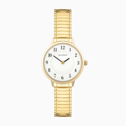 Ladies Rolled Gold Sekonda Easy Reader Expansion Bracelet Watch