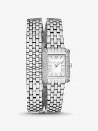 Ladies Stainless Steel Michael Kors Emery Double Wrap Bracelet