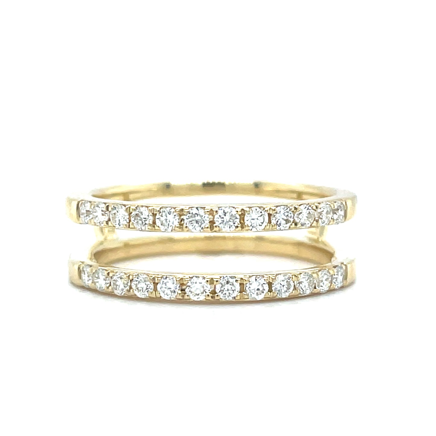 9ct Yellow Gold Claw Set Diamond Insert Ring .39ct