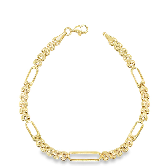 9ct Paperlink Brick Link Bracelet