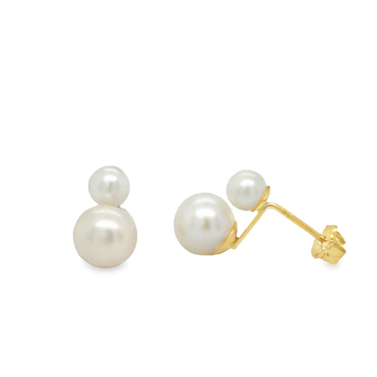 9ct 4-6mm Drop Pearl Earring