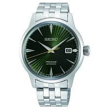 Gents Stainless Steel Seiko Presage Green Automatic Watch