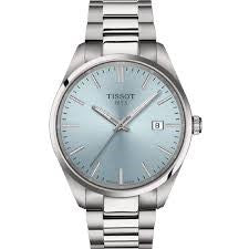 Gents Stainless Steel Tissot PR100 Quartz 40mm Ice Blue Watch