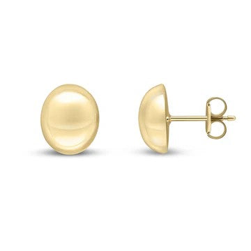 9ct Polished Dome Stud Earrings