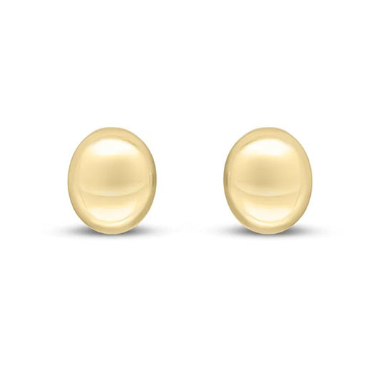 9ct Polished Dome Stud Earrings