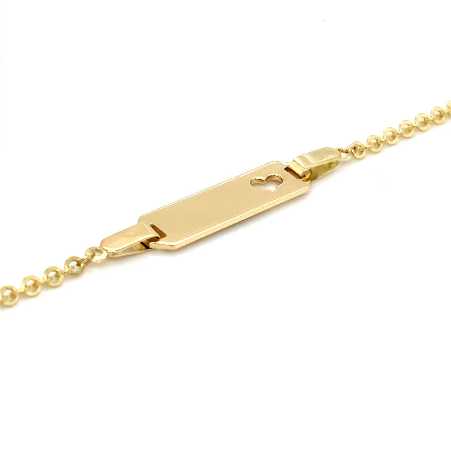 9ct Kids I.D Heart Bracelet