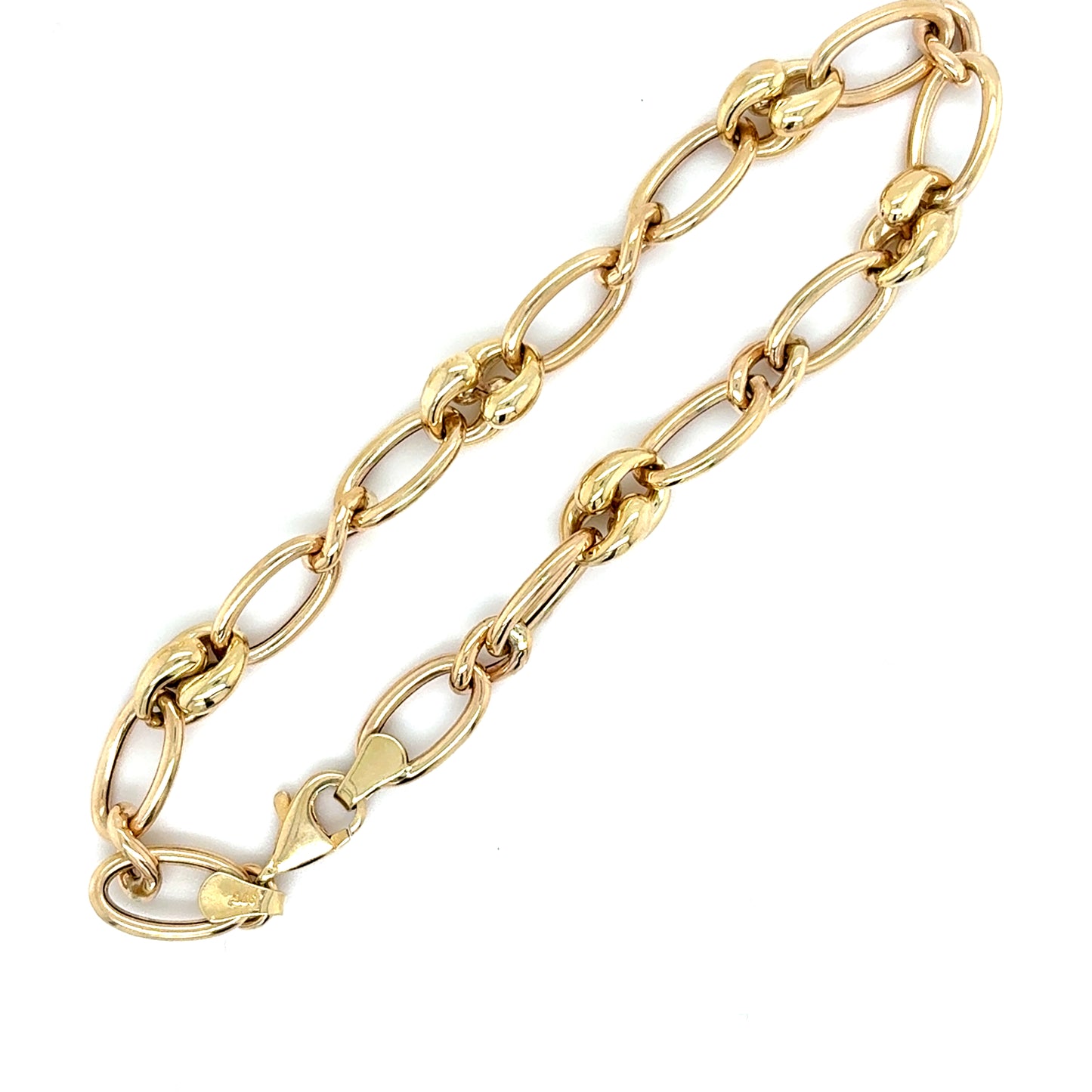 9ct Yellow Gold Open Knot Link Bracelet