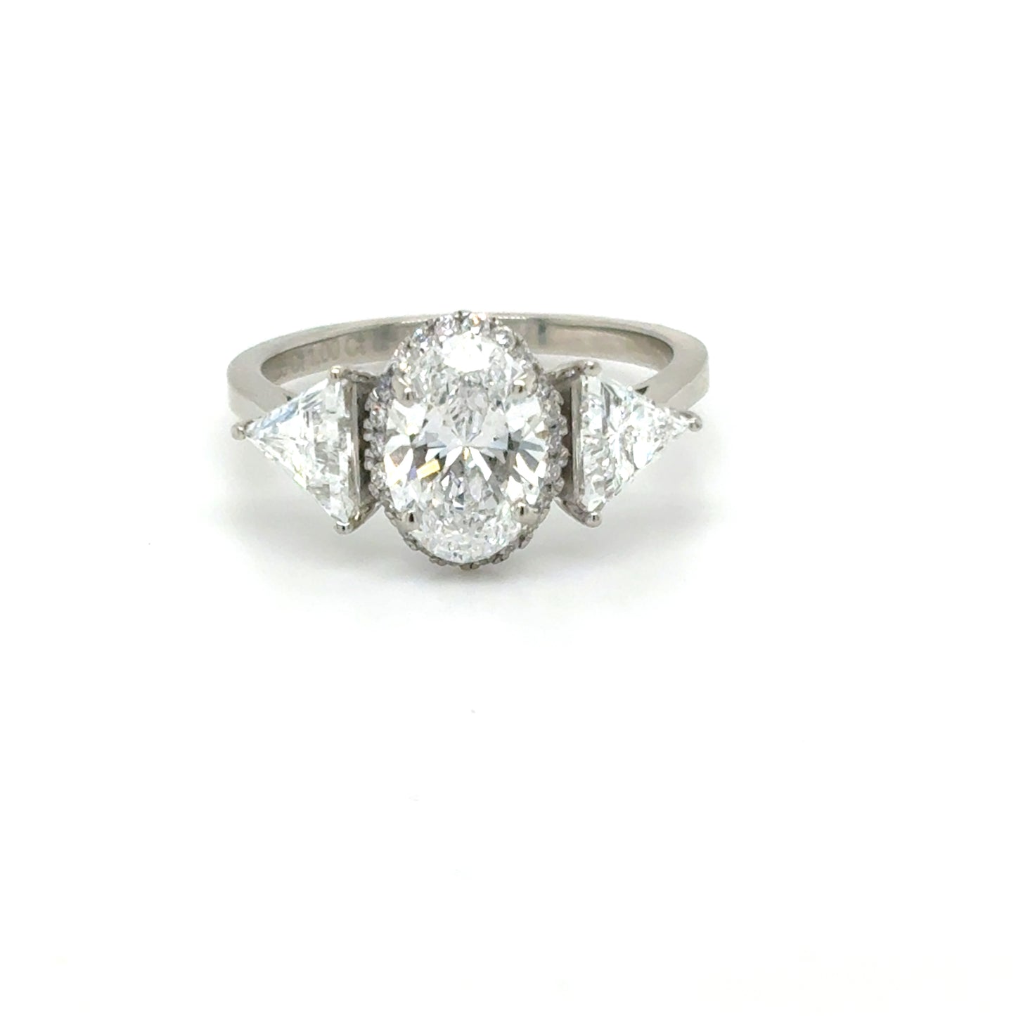 Plat 3 St Ov Halo Trillion Sh Dia 2.74ct